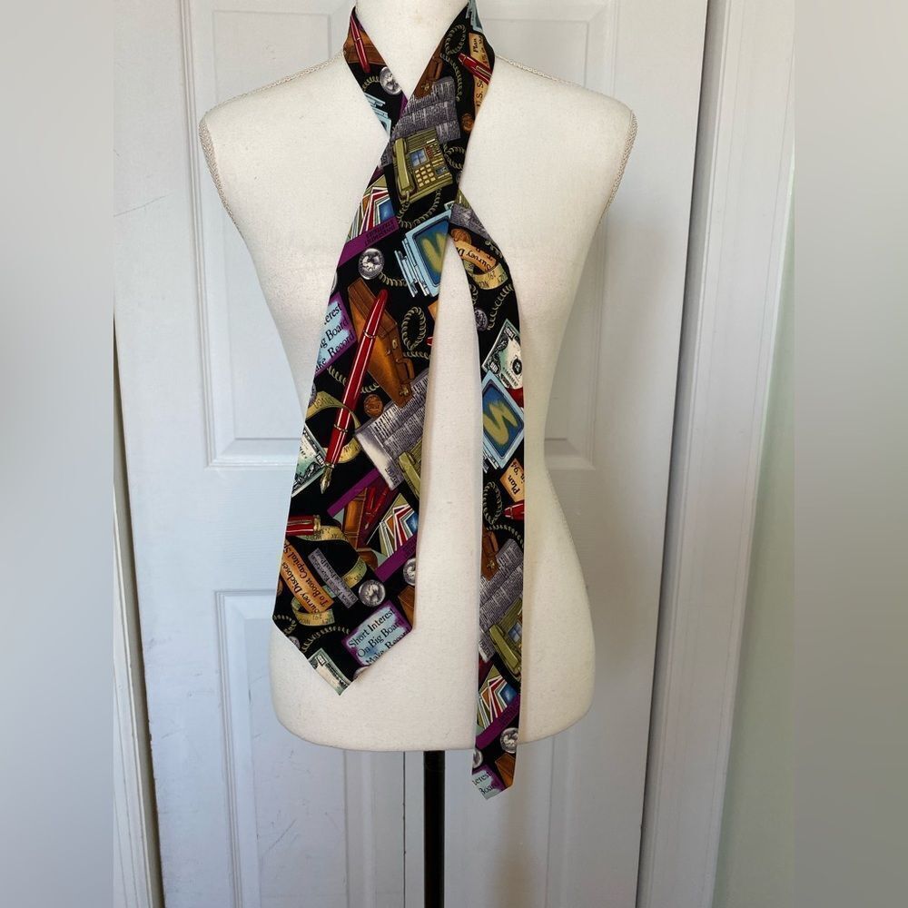 Nicole Miller Business Office Novelty Silk Tie 1994